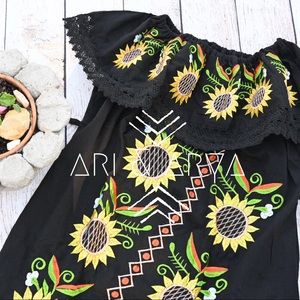Embroidered Mexican Dress